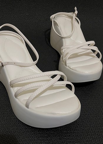 Beyaz platform Sandalet (58) - Görsel 8