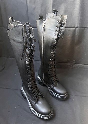 Siyah Bağcıklı Çizme (27) - Görsel 5