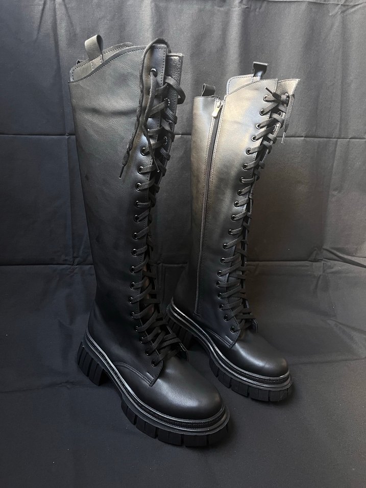 Siyah Bağcıklı Çizme (27) - Görsel 2