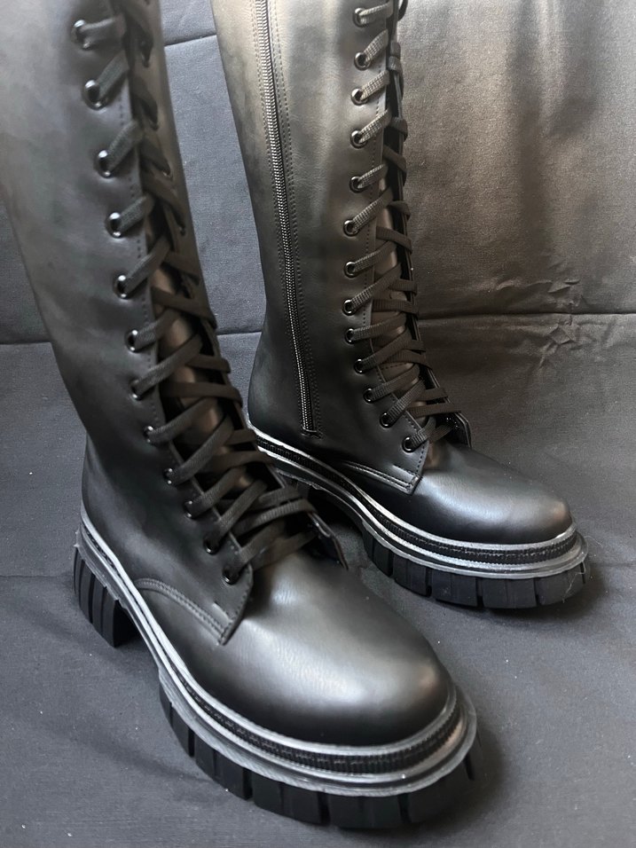 Siyah Bağcıklı Çizme (27) - Görsel 4