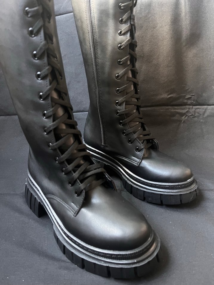 Siyah Bağcıklı Çizme (27) - Görsel 3