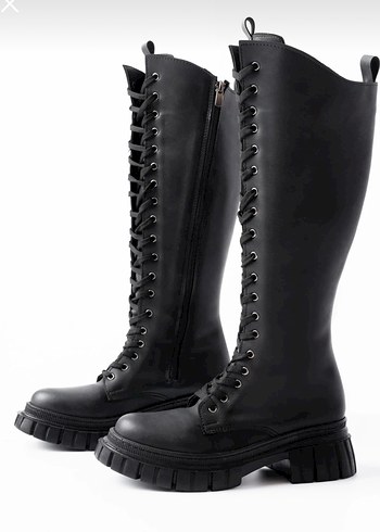 Siyah fermuarlı çizme (165) - Görsel 2