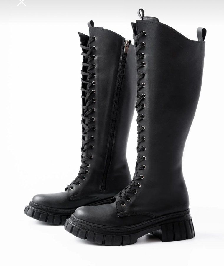 Siyah fermuarlı çizme (165) - Görsel 2