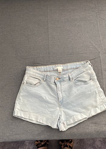 42 Beden Kadın Açık Mavi Kot Şort Mini Boy
