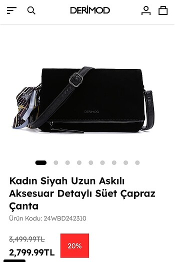 Derimod derimod siyah çanta