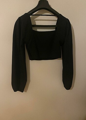 xs Beden siyah Renk Crop üst