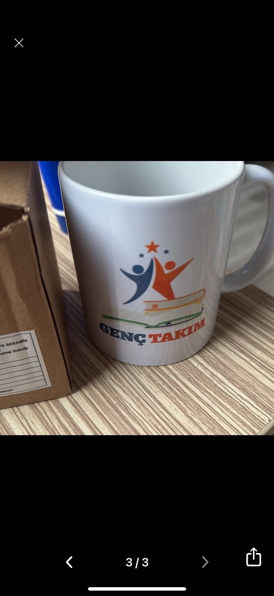 Beyaz Genç Takım Baskılı Seramik Kupa - Görsel 2