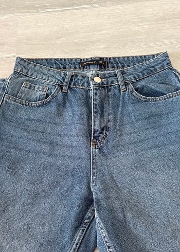 Lacivert mom jean - Görsel 4