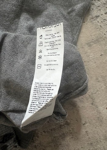 Gri Leopar Desenli V Yakalı Kadın Kazak - Görsel 5