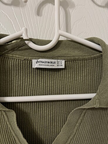 s Beden Stradivarius crop haki üst