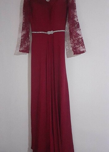 Boydan elbise bordo 