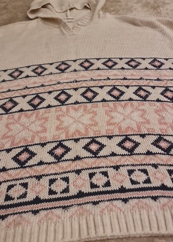 Kapüşonlu Bohem Nakışlı Kız Panço - Görsel 4