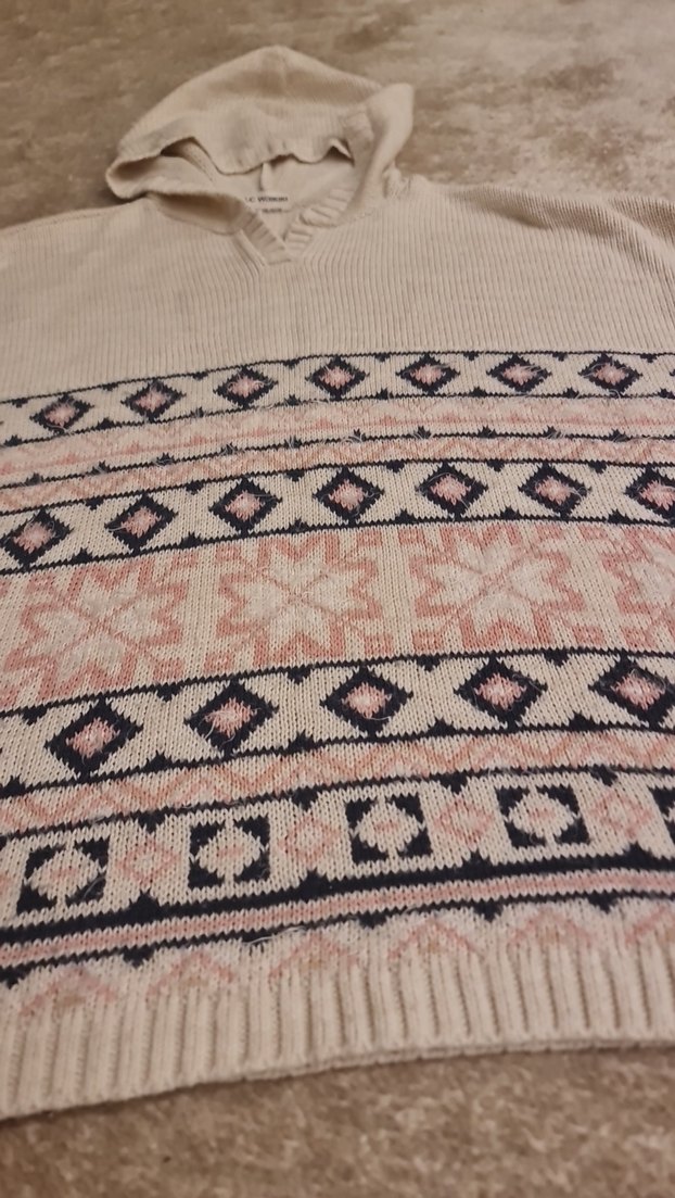 Kapüşonlu Bohem Nakışlı Kız Panço - Görsel 4