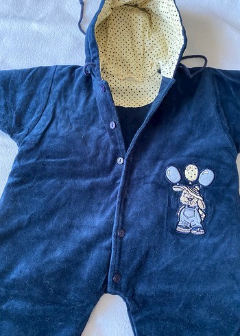 Kapüşonlu Lacivert Astronot Tulum - Görsel 3