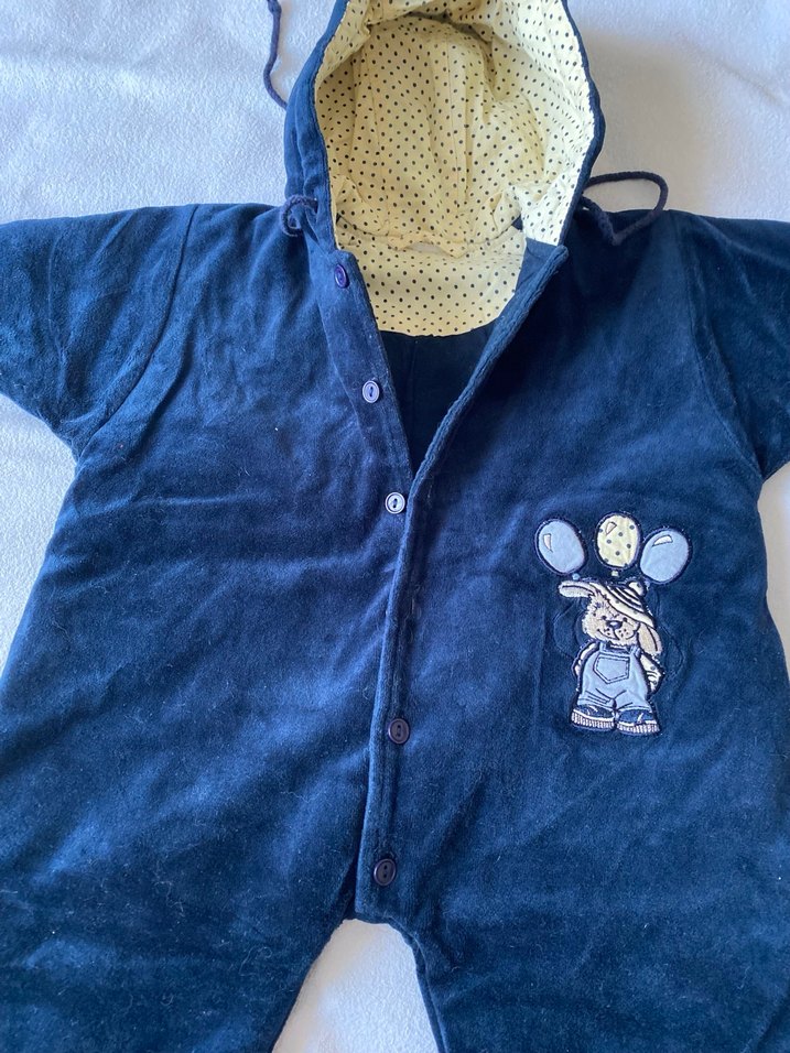 Kapüşonlu Lacivert Astronot Tulum - Görsel 3