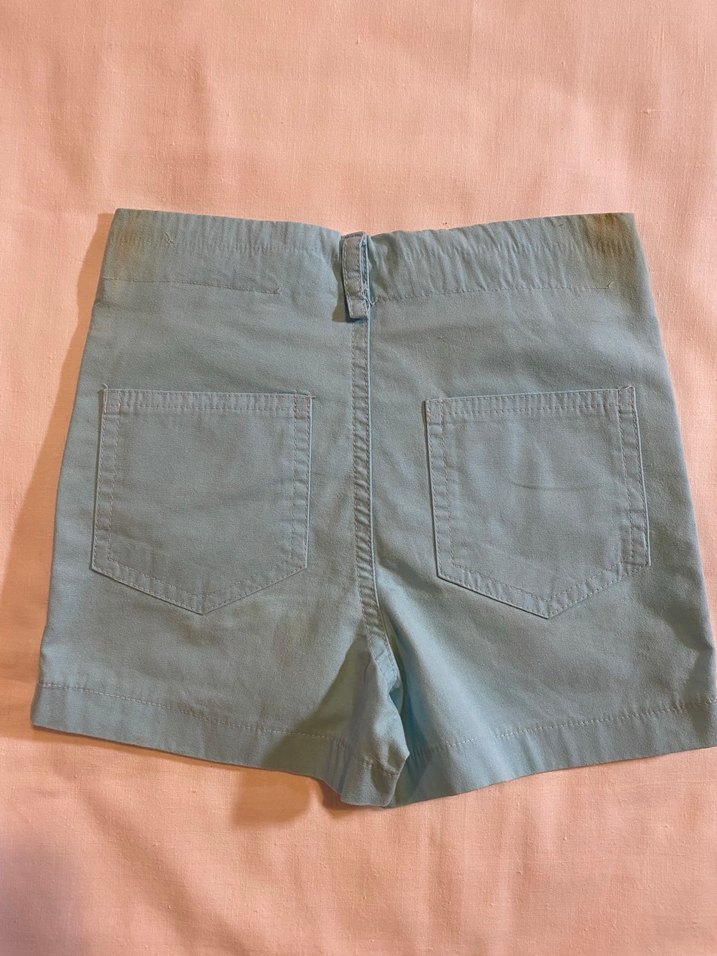 Nakışlı Turkuaz Kız Şortu - Görsel 2