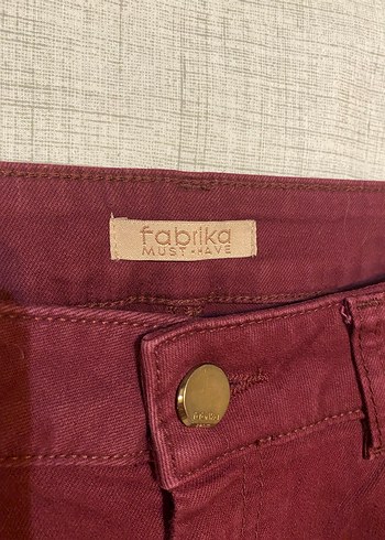 Fabrika Bordo Denim Pantolon - Görsel 4