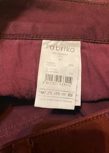 Fabrika Bordo Denim Pantolon - Görsel 5
