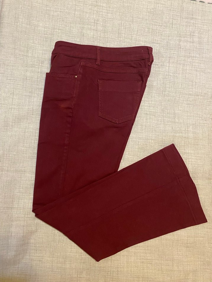 Fabrika Bordo Denim Pantolon - Görsel 3