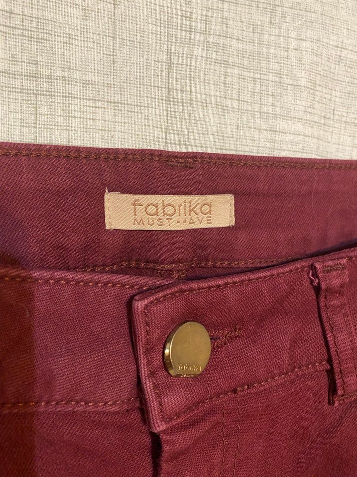 Fabrika Bordo Denim Pantolon - Görsel 4