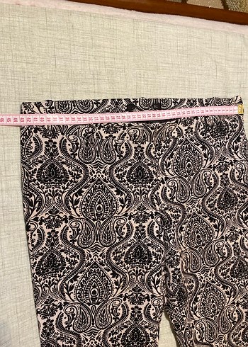 Mango Damask Desenli Pantolon - Görsel 4