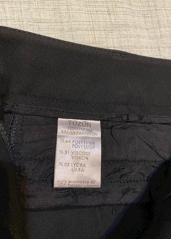 Tüzün Siyah Kumaş Pantolon - Görsel 5