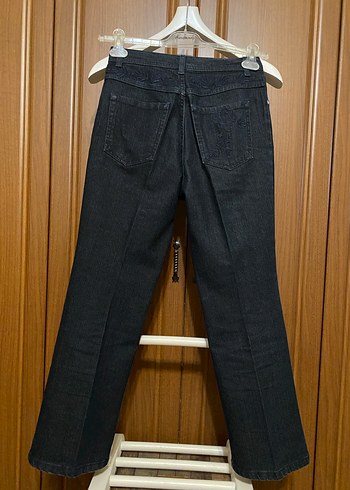 M&S Nakışlı Lacivert Jean Pantolon - Görsel 2