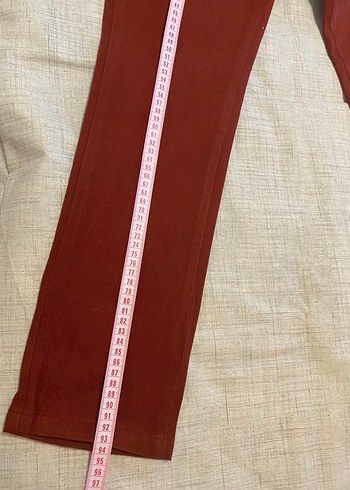 Taba Rengi Kanvas Tayt Pantolon - Görsel 8