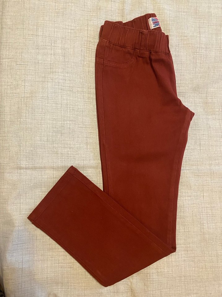 Taba Rengi Kanvas Tayt Pantolon - Görsel 2