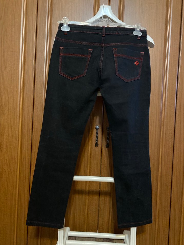 Orijinal Moschino Siyah Jean Pantolon - Görsel 3