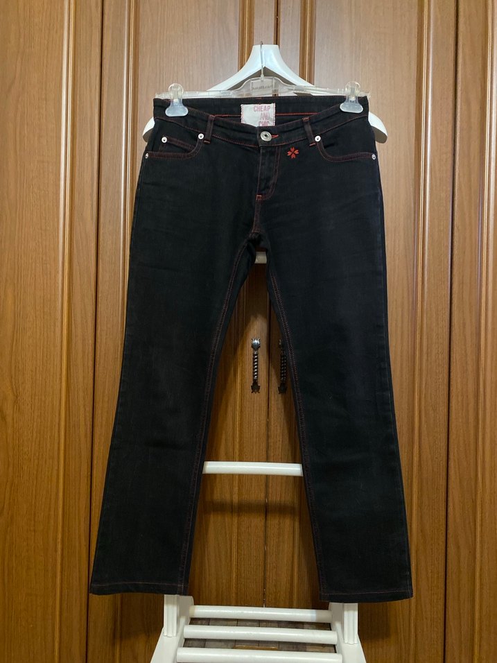 Orijinal Moschino Siyah Jean Pantolon - Görsel 2