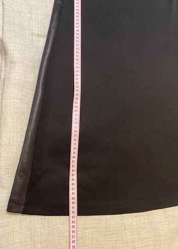 Suni Deri Garnili ve Troklu Elbise - Görsel 6