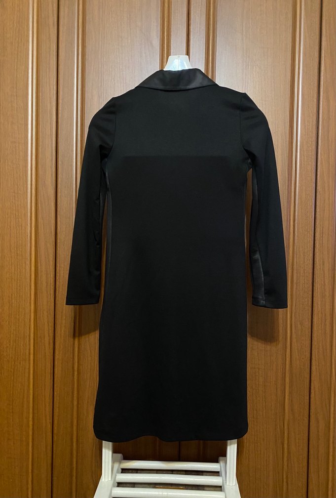 Suni Deri Garnili ve Troklu Elbise - Görsel 2