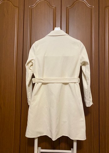 De Facto Fitilli Kadife Gömlek Elbise - Görsel 3