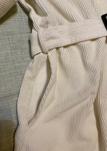 De Facto Fitilli Kadife Gömlek Elbise - Görsel 5