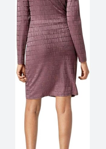 Mürdüm Kruvaze Kokteyl Elbise - Görsel 2