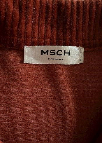 Kiremit rengi fitilli kadife gömlek elbise - Görsel 4