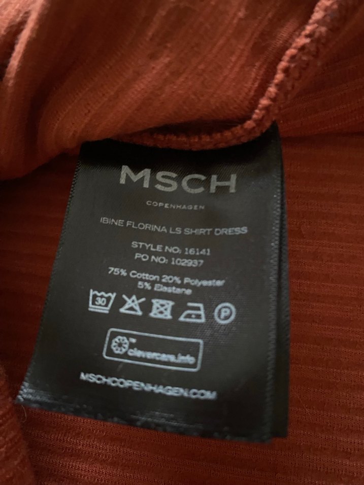 Kiremit rengi fitilli kadife gömlek elbise - Görsel 5