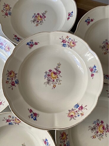 American Vintage Antika Yemek Tabağı