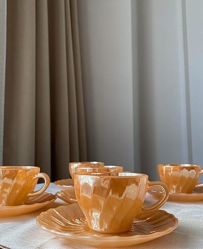 American Vintage Antika Sarı Fincan