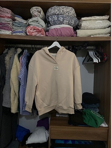 l Beden ten rengi Renk Sweatshirt kapşonlu