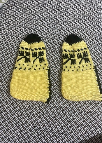 Nakışlı Sarı patik - Görsel 2