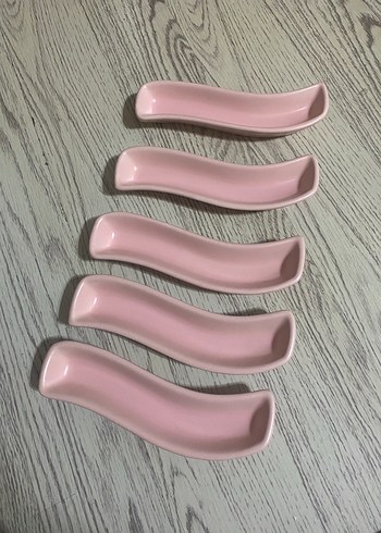 Pembe Pastel Uzun Tabak Seti