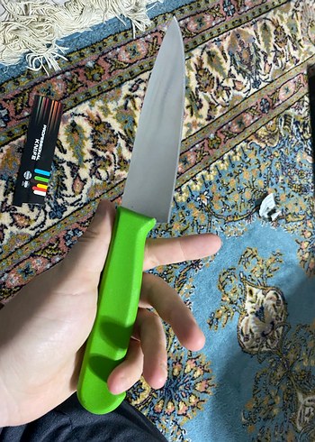 Yeşil Saplı Renkli Mutfak Bıçağı - Görsel 2