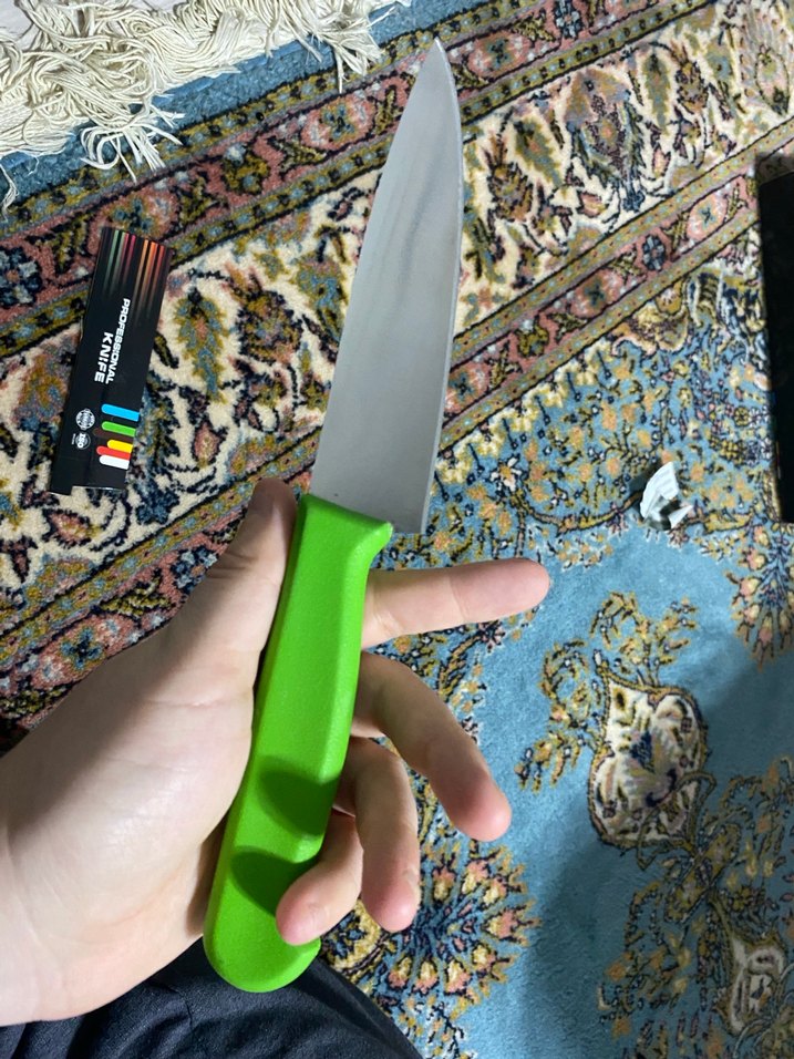 Yeşil Saplı Renkli Mutfak Bıçağı - Görsel 2