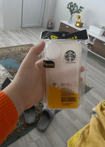 Şeffaf Sarı Starbucks Telefon Kılıfı - Görsel 3