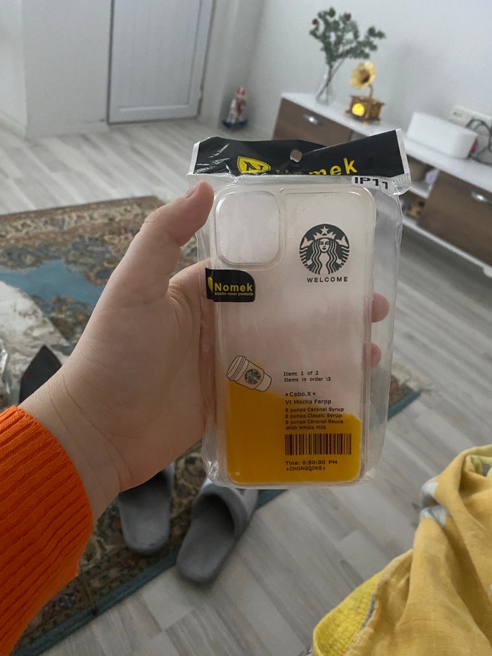 Şeffaf Sarı Starbucks Telefon Kılıfı - Görsel 3