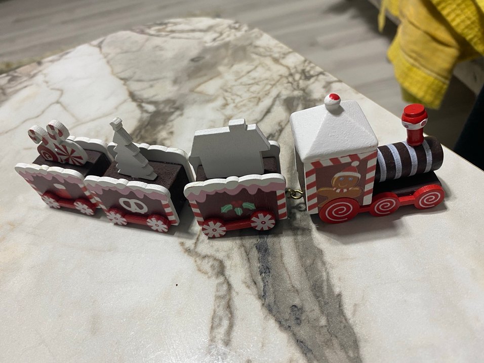 Çok Renkli Ahşap Oyuncak Tren - Görsel 3