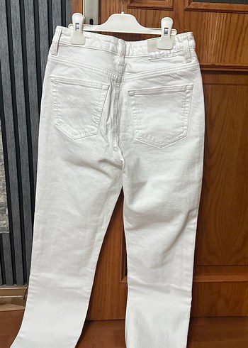 diğer Beden beyaz Renk Beyaz Midi Denim Kadın Jean