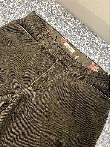 Y2k vintage kadife pantolon